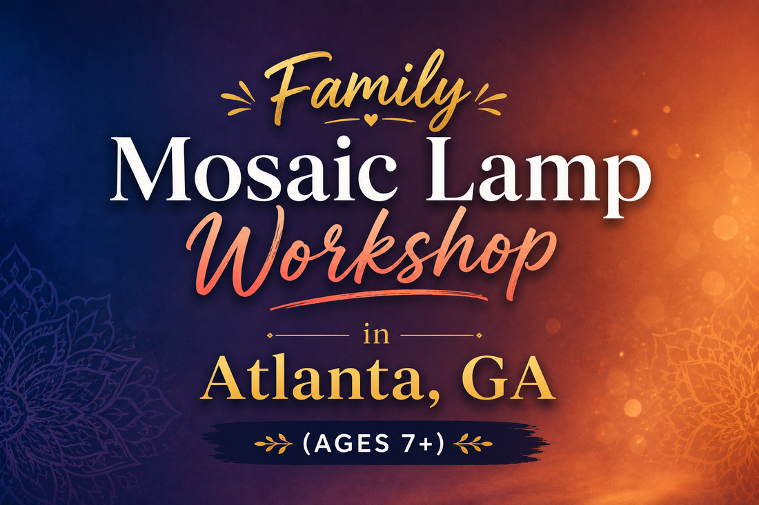 Family Mosaic Lamp Workshop in Atlanta, GA (Ages 7+)