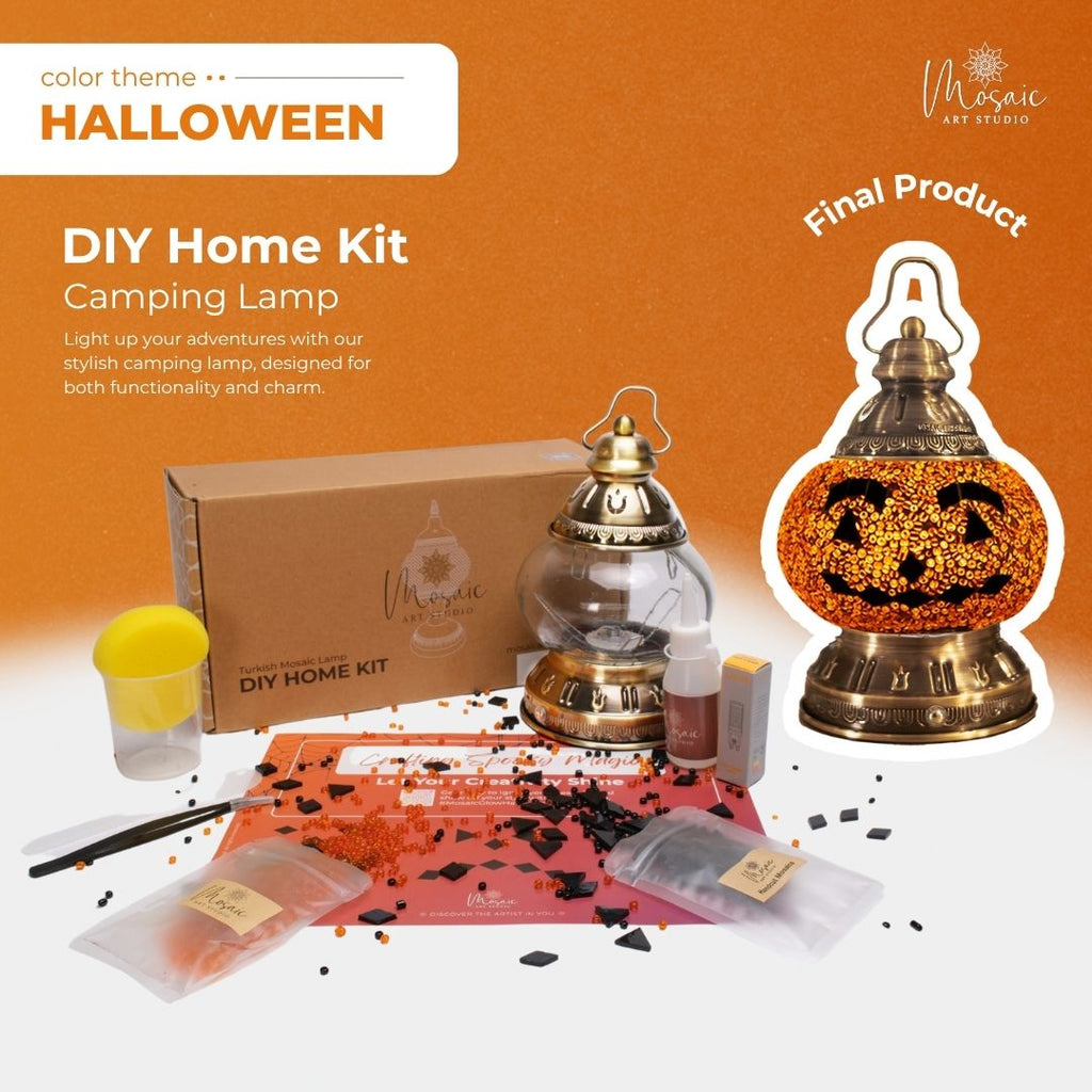 DIY Turkish Mosaic Lamp Kit – Halloween Theme