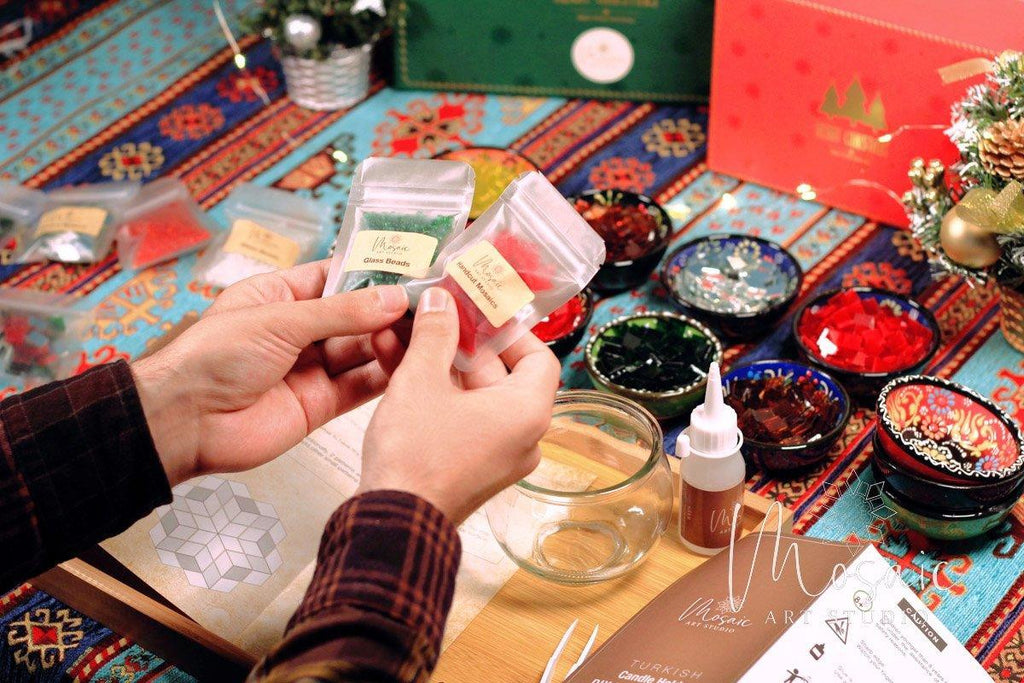 DIY Turkish Mosaic Lamp Kit – Christmas Theme