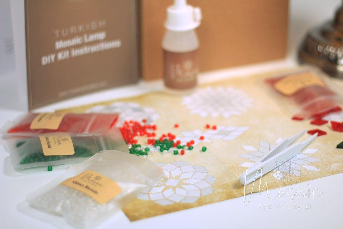 "Christmas" Mosaic Candle Holder DIY Home Kit