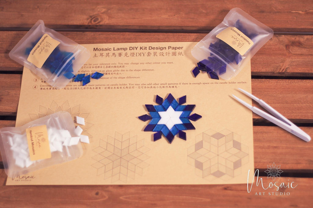 Mosaic Candle Holder DIY Home Kit "AEGEAN"