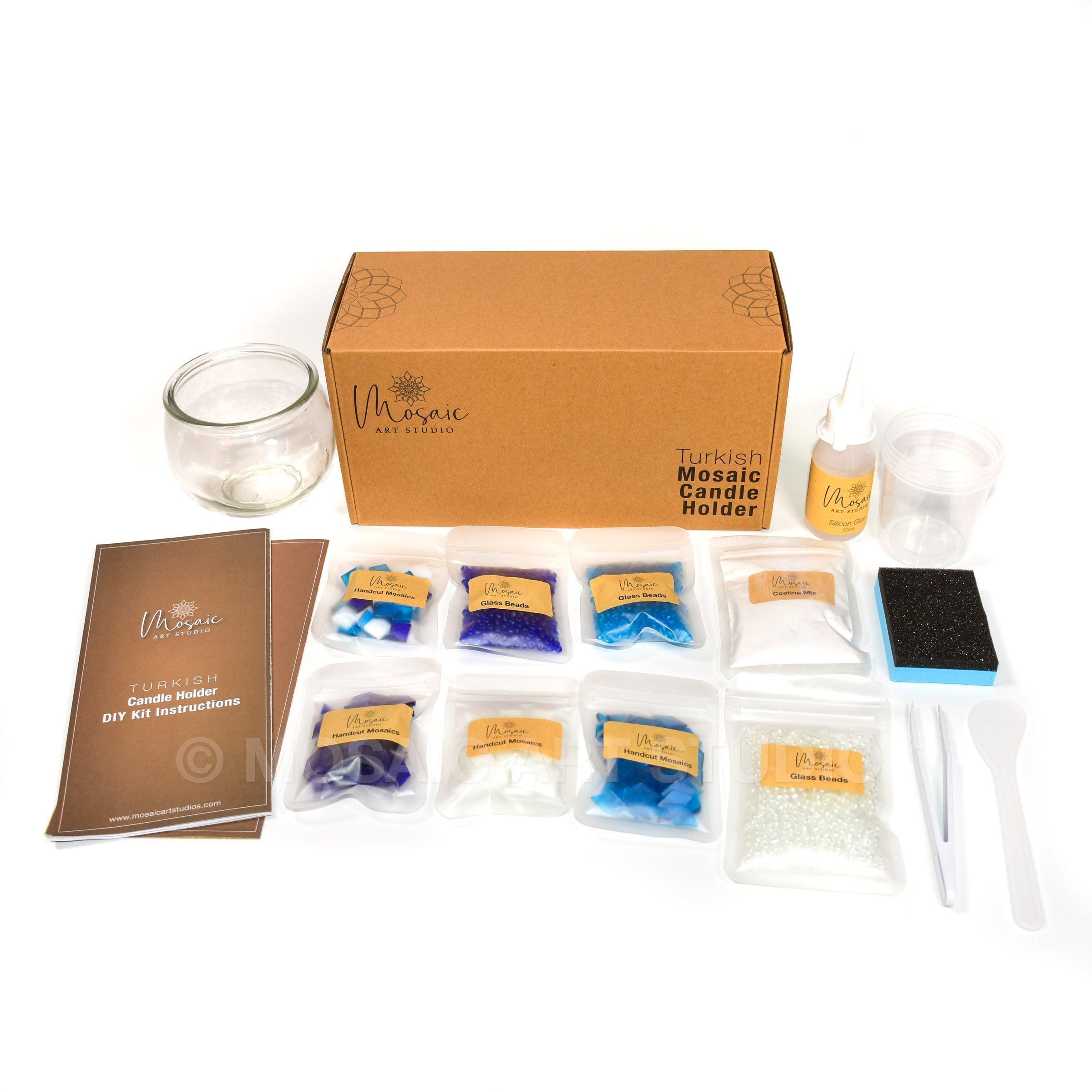Mosaic Candle Holder DIY Home Kit "AEGEAN"