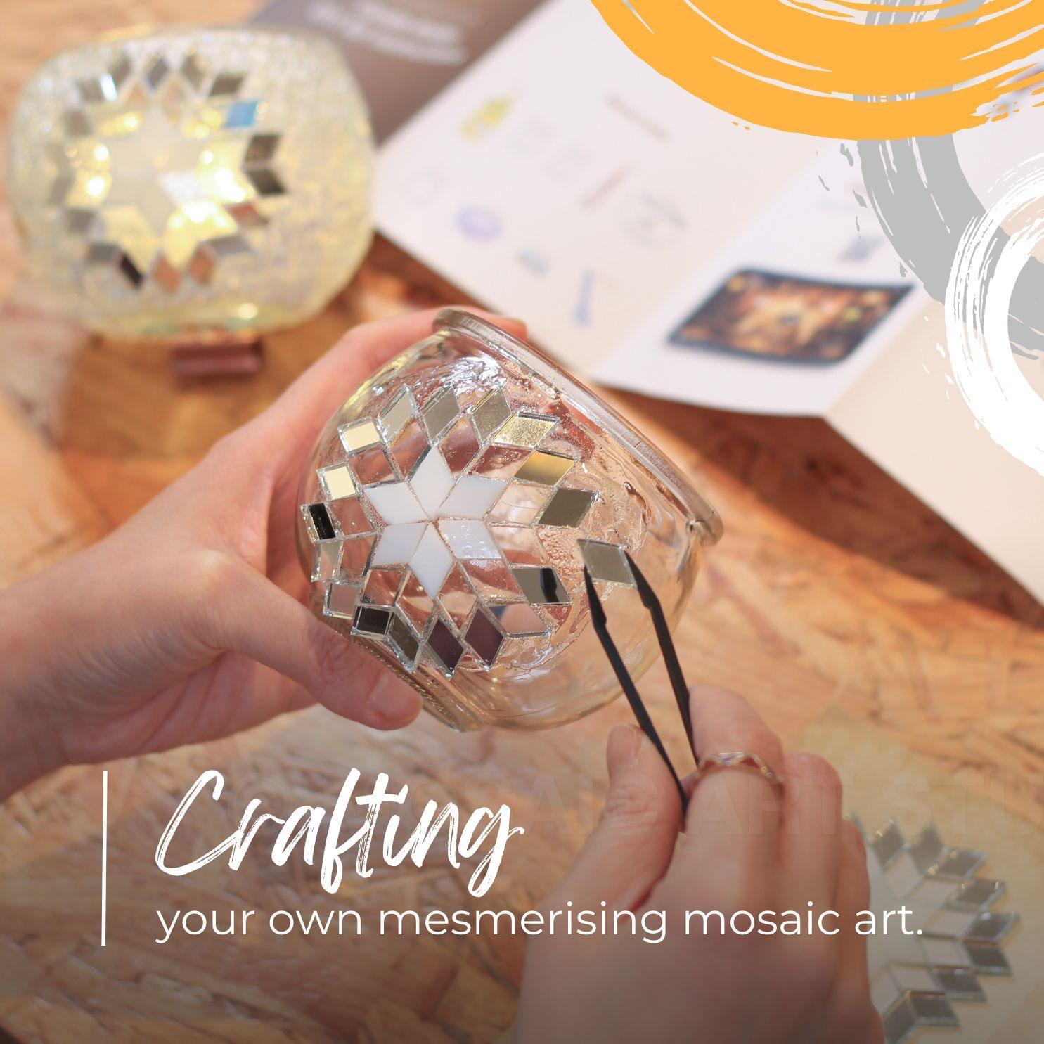 Mosaic Candle Holder DIY Home Kit "COTTON CASTLE"